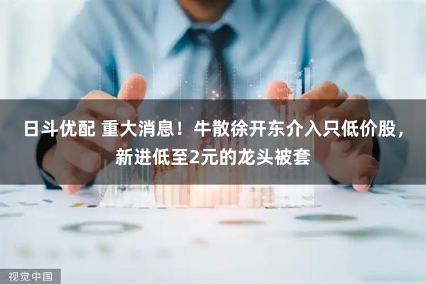 日斗优配 重大消息！牛散徐开东介入只低价股，新进低至2元的龙头被套
